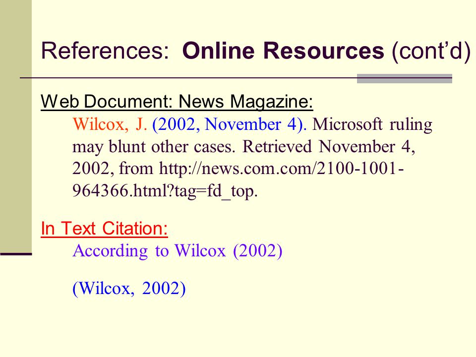 Documentation In Text Citations parenthetical References Citing